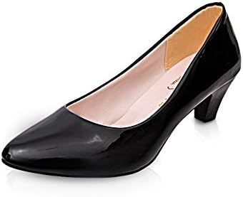 TMKOO OL professional tooling shoes black with big yards round head with The mother shoes hotel etiquette small shoes (Color : A, Size : 36)