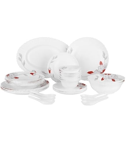 Servizio Da Tavola Arcopal Florine 19 Pezzi - Vetro Temperato, Motivo Fiori, Microonde E Lavastoviglie - Foto 10