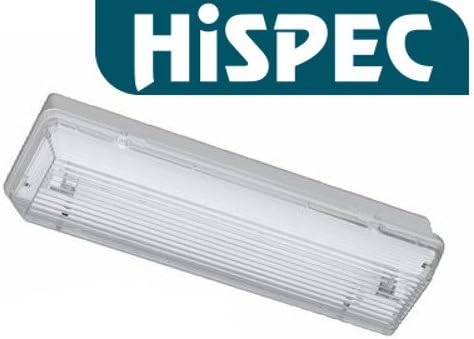 Hispec IP65 8w Emergency Bulkhead Fitting Light Non Maintained NM3 Lamp