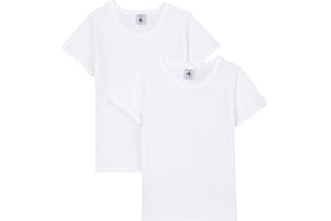 Petit Bateau Camiseta de Manga Corta (Pack de 2) para Niñas
