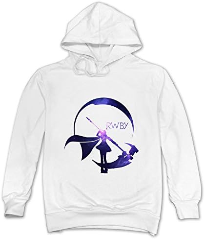 Pop RWBY Starry Crescent Sky Ruby Rose Logo Men's Hoodie Sweater Black -  Blue -