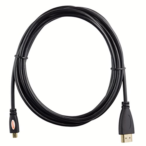 mumbi Premium High Speed Micro HDMI Kabel Full HD 3D / Micro HDMI D Stecker auf HDMI A Stecker – VERGOLDETE Kontakte 2m - 3