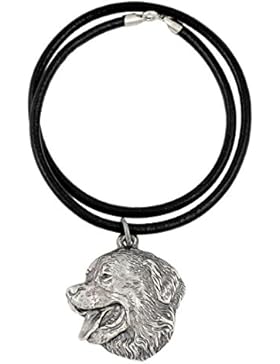 Berner Sennenhund, Silber gepunzt 925, Hund, Silber beschichtet Halskette, Limitierte Edition, Art Dog