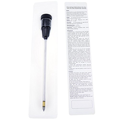 Boden pH Feuchtigkeitsmesser Messer Tester Prufgerat Checker 295mm 25,9m (Lange Elektrode) Uberprufen Test Saure Alkalinitat fur Rasen Weingut Obstgarten Feld Produktion Feuchtemessgerat Wasser Licht Messgerat fur Garten Pflanze Blume Gras Rasen - 2
