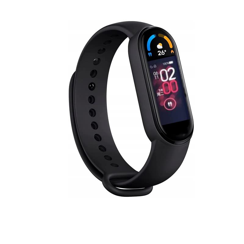 Exxelo M6 Smart Band Activity Tracker featuring Blood Pressure and Heart Rate Sensors, with Step Tracking, suitable for both Men and Women