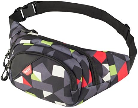 CAACOO Cooler Unisex Camouflage Fanny Pack Bum Bag Beach Waist Bag Sport Outdoor Travel Satchel (Red)