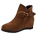 Produktbild TTLOVE 2018 Damen Slip-on Stiefeletten35-40size Damen Stiefeletten Halbstiefel Schnürbootie Stiefel Zip Up Blockabsatz 1.5 cm Wedges Ferse lässige Retro Boots rund teo gefütterte PUC