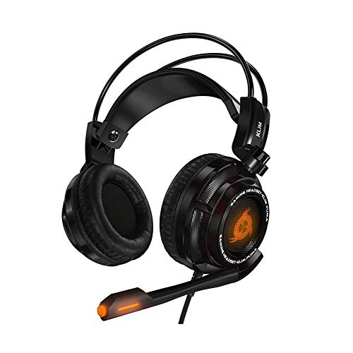 Preisvergleich Produktbild Micro Headset für Gamer - 7.1 Surround Sound - Hochwertiges Audio - Integrierte Vibration - Perfekt für PC und PS4 Gaming Black EINWEG