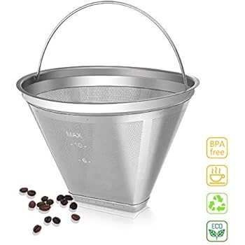 livment Wiederverwendbare Kaffeefilter Dauerfilter aus Edelstahl