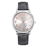 Lazzgirl Bunte zufällige lederne analoge Quarz-Uhr der netten Mädchen-Frauen(Schwarz, Weiß, Grau, Blau, Braun, Grün, Rot, Pink, Pink)