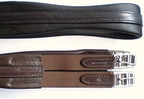 Top Quality English Leather Atherstone Girth: Black: 52