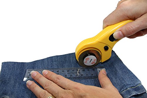 Rotary Cutter-Klingen 45 mm – Er Ersatz 10. Kompatibel mit driffy, Fiskars, Olfa Klingen, TrueCut, Kleeblatt und DAFA Griffe. Schneidematte passt. Quilten Zubehör und Craft Supplies. - 4