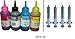Flowjet Refill Ink for HP / CANON inkjet cartridge (Flowjet) with (4nos) Syringe and needle. RS.550.00