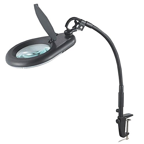 Preisvergleich Produktbild QQHealth 5 Dioptrie Lupenleuchte Lupenlampe Arbeitsleuchte Schreibtisch Vergrößern Klemme Licht Schwanenhals zum Tabelle Lesen Arbeit Bank Aufgabe Kunst Schönheit