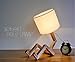 Produktbild faltbar Schreibtischlampe &Retro Tischlampe& Arbeitsleuchte Tischleuchte&LED Schreibtischlampe&Holz Tischleuchten&Lampenschirme für Tischlampen&Stativ-Tischleuchte Massivholz, klappbar Schreibtischlampe