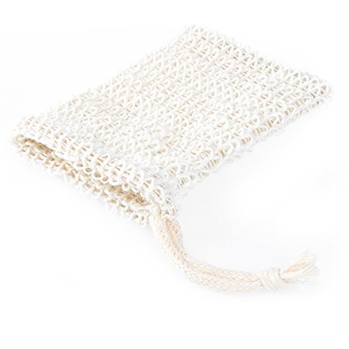 Pretty See Practical Sisal Soap Saver Pouches Durable Soap Saver Bag Natural Exfoliating Sisal Soap Saver for Bath, Set of 3