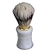 Beard brush - SODIAL(R) 1pcs Shave Shaving Brush Plastic Handle + Pig Boar Bristle Beard Mustache Brush White