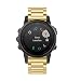 Produktbild samLIKE Echtes Edelstahl Uhr Armband Band Bügel für Garmin Fenix 5S GPS Uhr (Gold)