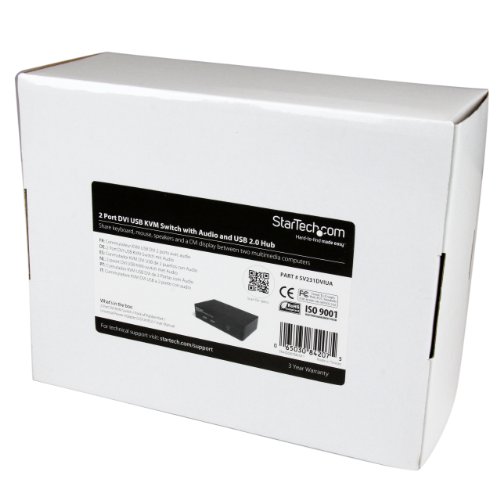 StarTech.Com SV231DVIUA 2-Port DVI USB KVM Switch mit Audio/USB Hub - 5
