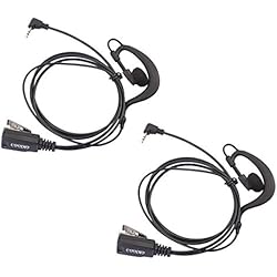 COODIO 2 x Motorola TLKR Radio Oreillette 1-Pin Style G KIT PIéTON Écouteur Casque Microphone pour Motorola TLKR Talkie Walkie Radio