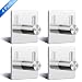 Produktbild Mixoo jkllhome01 Handtuchhaken Selbstklebend Edelstahl Wasserdicht Wand Haken für Badezimmer, Küche, Kleiderschrank, 4 Stücke