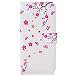 Produktbild Nancen Apple iPhone 7 (4,7 Zoll) Handyhülle Ledertasche Gemalt Erleichterung Prägung Relief Rosa Plum Blume Muster Bookstyle PU Leder Hülle Flip Cover Etui mit Standfunktion Magnetverschluss Brieftasche / Wallet und Card Slot Case Handy Schutzhülle