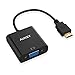 Produktbild Aukey Adapter: HDMI zu VGA ,1080P, Full-HD, HDMI-Konverter-Stecker auf VGA-Buchse, für PCs, Laptops, HDTV, Xbox, TV-Dekoder usw., schwarz