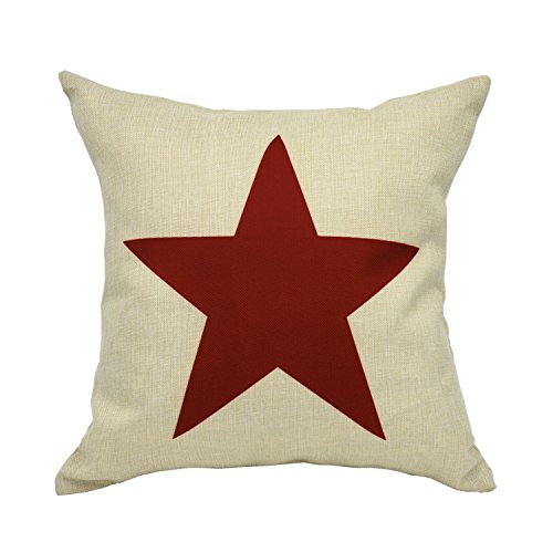 Lino y Algodón Blend Decorativo Funda de Cojínes 45x45 cm [18x18'' pulgadas]