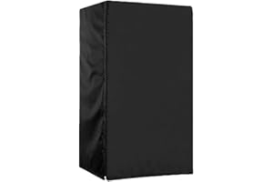 ELCHUIABY Cubierta protectora impermeable para refrigerador de tela Oxford 210D con rejillas de ventilación laterales, varios tamaños para gabinete de bebidas (58 x 58 x 142 cm)