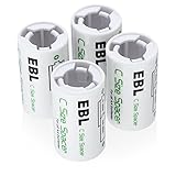 batterie adapter Lieferumfang: EBL 4 Stück Baby C Akku Adapter für AA Akku/Batterie