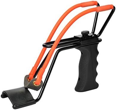 GCSJ High Velocity Adjustable Stainless Rocket Slingshot Profesional Outdoor Powerful Catapult Slingshot With Quality Rubber Bands