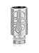 Produktbild Round 510 Drip Tip Edelstahl - Big Hole / Wide Bore - Design Driptip fit für ViVi Nova / Justfog / ego One / DCT und viele weitere 510 Clearomizer, Stainless Steel (#01Vd)