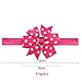 18 Pcs 3 Inches Boutique Girls Polka Dot Grosgrain Ribbon Colorful Pinwheel Children Kids Girls Hair Bows Headbands Band