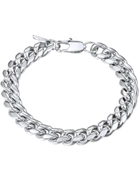 PROSTEEL Herren Armband 6mm/10mm/14mm Edelstahl Panzerkette Armband schwer Glieder Link Kettenarmband Armkette...