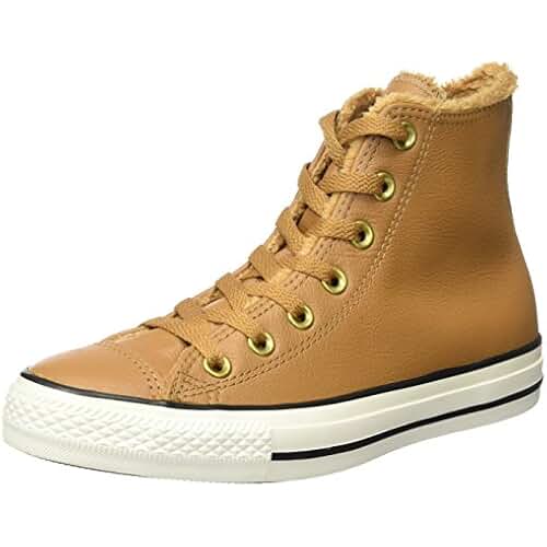 converse en cuir marron