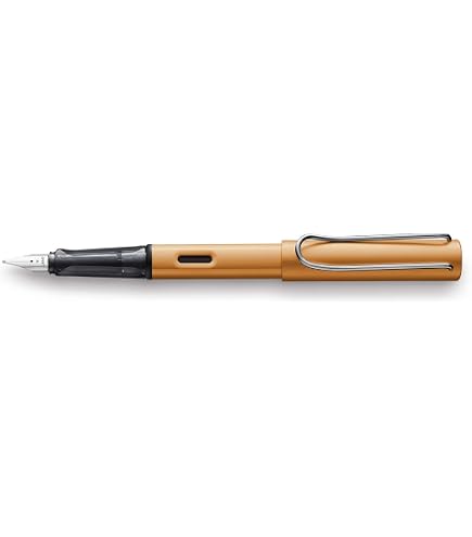 LAMY AL-star Füllhalter | Bronze, Federstärke EF | Aluminium-Gehäuse Mit Transparentem Griff & Inkl. Tintenpatrone