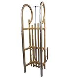 Babys-Dreams Hörnerrodel 120cm mit Rückenlehne + Zugleine Schlitten Holzschlitten Kinderschlitten NEU - 2
