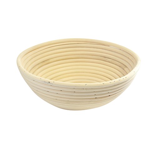 Traditionelle rundförmige Back- Teigschüssel aus natürlichem Rattan- 1KG- Von Kurtzy TM