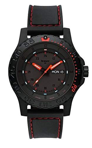 Traser H3 Watches Red Combat Rubber rote Naht 105503 Traser H3 Watches Red Combat Rubber rote Naht 105503