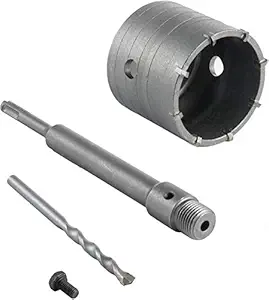 AASONS Concrete Wall Dry Hole Saw TCT Cutter Carbide Teeth Core Drill Bit with SDS Plus Connecting Rod (40mm, 400mm Rod)