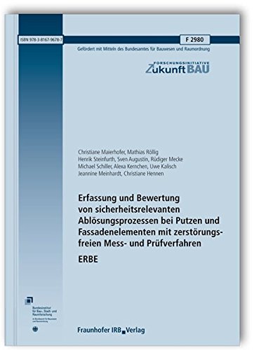 Preisvergleich Produktbild Erfassung und Bewertung von sicherheitsrelevanten Ablösungsprozessen bei Putzen und Fassadenelementen mit zerstörungsfreien Mess- und Prüfverfahren. ... (Forschungsinitiative Zukunft Bau)