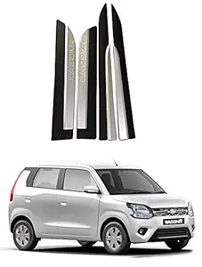 AUTOXYGEN Premium Quality Side Door Cladding Beading Black And Silver For Maruti Suzuki Wagonr 2019 Onwards