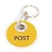 Produktbild Metz Schlüsselanhänger Schlüsselband RONDO - Aufdruck POST Filzfarbe sonnengelb, Flockfarbe dunkelbraun