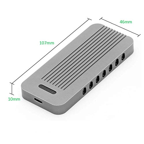 Adwits USB 3 1 UASP a PCIe NVMe M 2 2230 2242 2260 2280 SSD de Alto Rendimiento Adaptador  Carcasa de Caja Externa para WD Black  Samsung 960 970 EVO Pro Unidad de Estado s  lido y m  s  Gris Oscuro