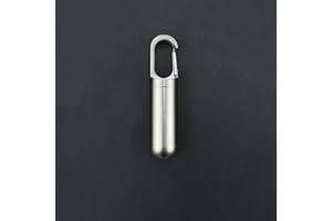 GUODUN Caja de píldoras de viaje,Tubos sellados con forma de llavero impermeable medicina tableta envase,Caja de píldoras de medicina Cápsulas Organizador (S)