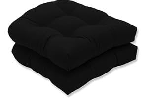 Xpnit 2pcs Seat Chair Cushions Pad 48 * 48cm,Soft Cotton Garden Chair Seat Pads Cushion,Indoor Outdoor Chair Pads for Patio Home Wicker (Black)