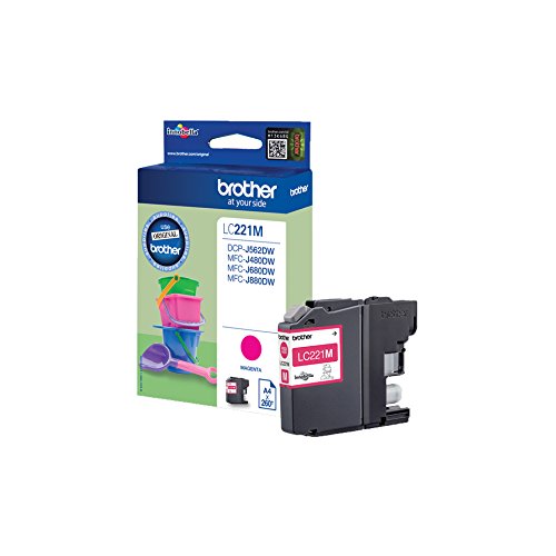 Brother LC-221M Original Tintenpatrone magenta (kompatibel mit Brother DCP-J562DW, MFC-J480DW, MFC-J680DW, MFC-J880DW)