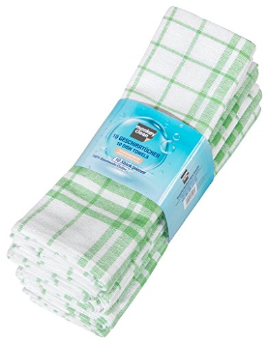 10er-Set Baumwolle Geschirrtuch I Trockentuch I Größe: 50 cm x 70 cm I Kariert I Hautfreundlich I Saugstark I Form- und Farbstabil - 2