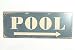 Produktbild Metallschild POOL - Retro Blechschild - Nostalgie Wegweiser - Schild Wandschild Vintage