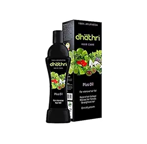 Dhathri Hair Care Plus Herbal Oil | Ayurvedic hair oil for intense hair fall problems | Herbal hair oil with 21 Ingredients to enhance hair growth - 100ml